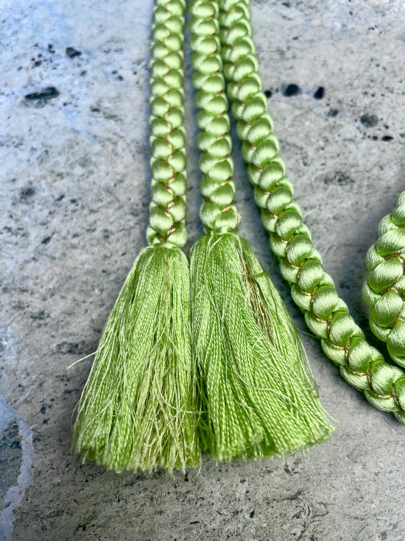 Obijime Blet Round in Lime Green in Silk