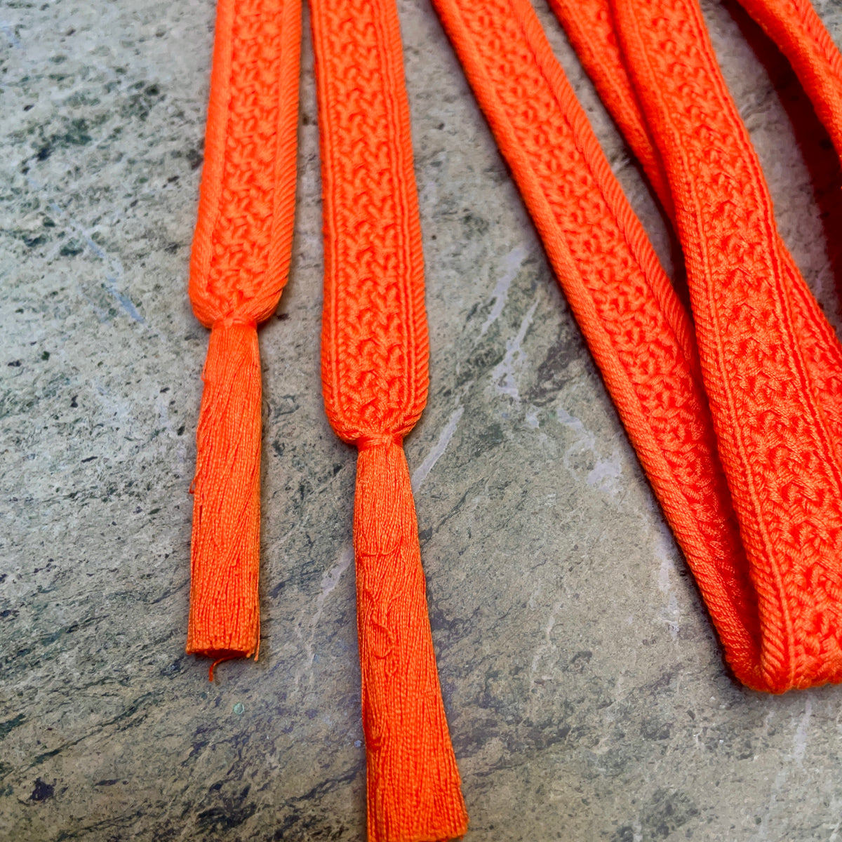 Obijime Belt Flat Salmon Orange in Silk