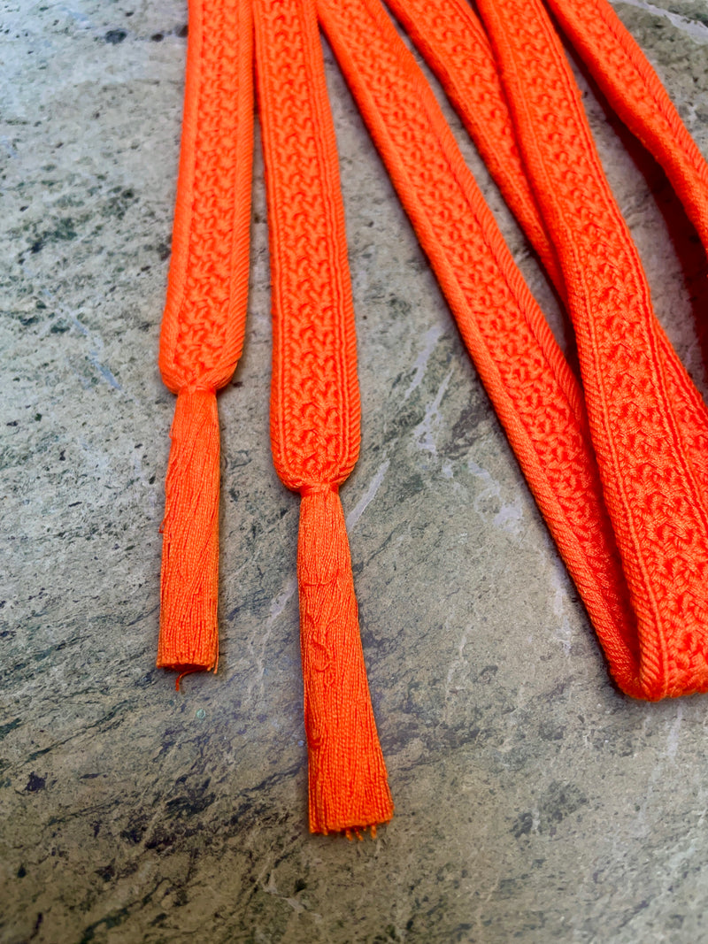 Obijime Belt Flat Salmon Orange in Silk