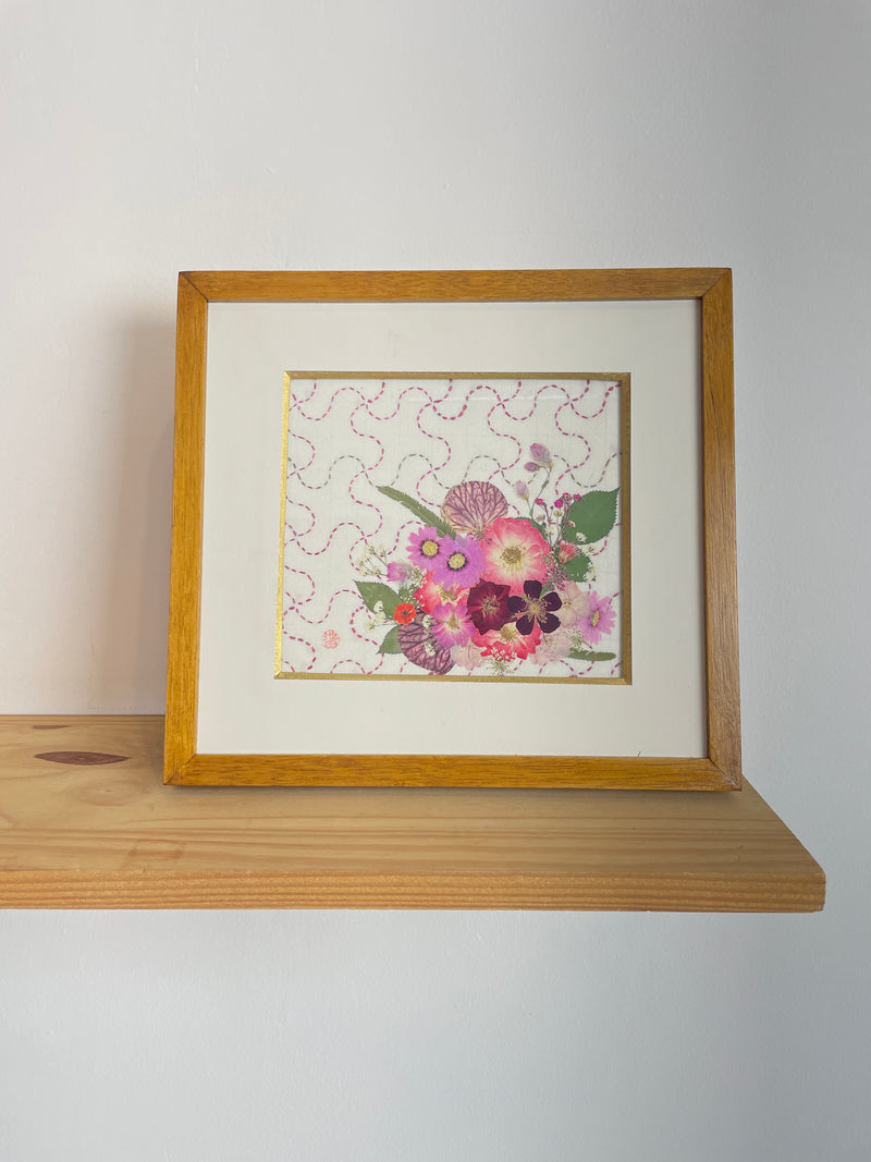 Shirotae Oshibana and Sashiko Frame