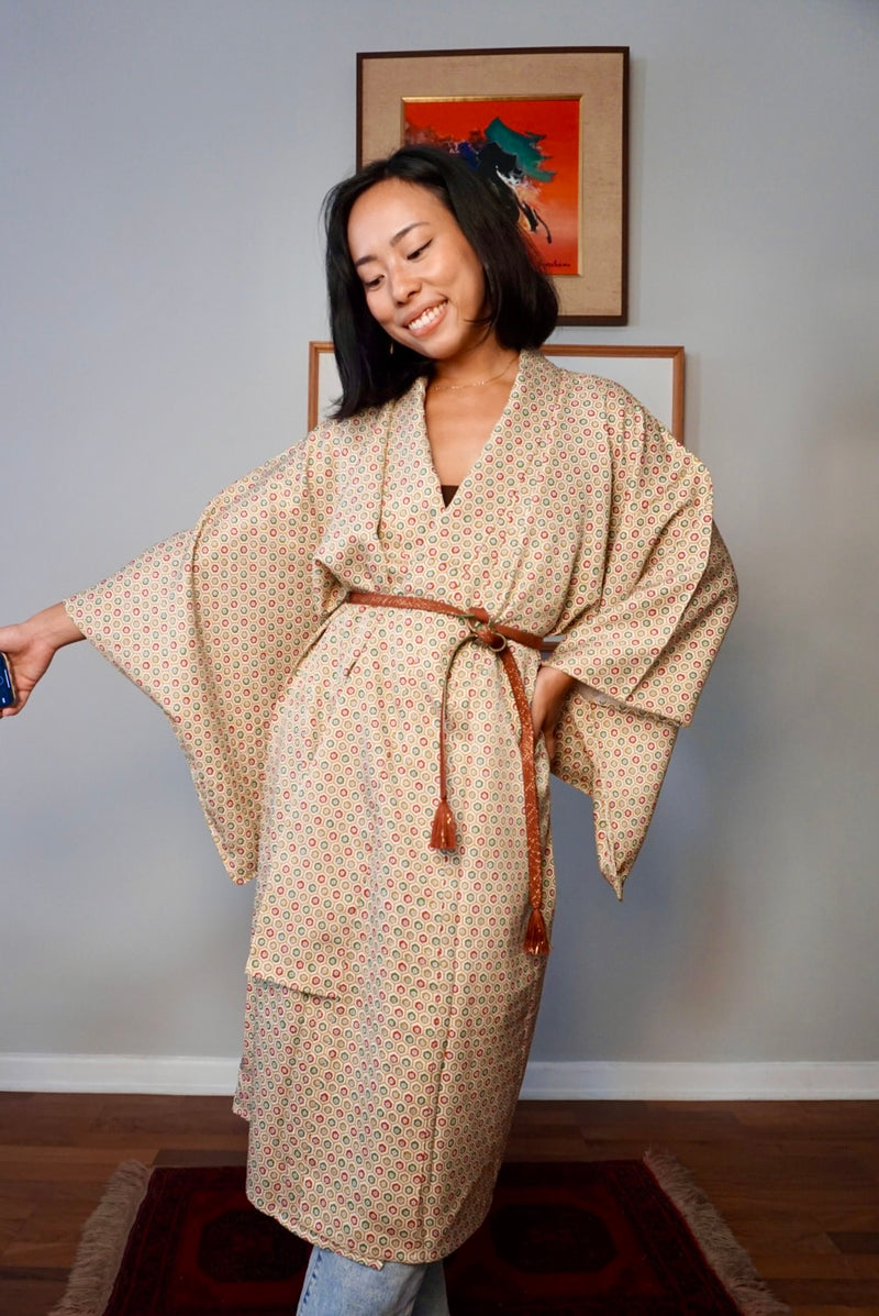 Kimono One Layer Flower Insignias in Silk