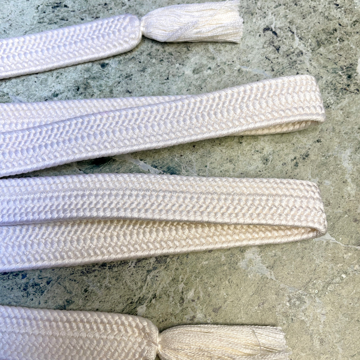 Obijime Belt Flat White in Silk