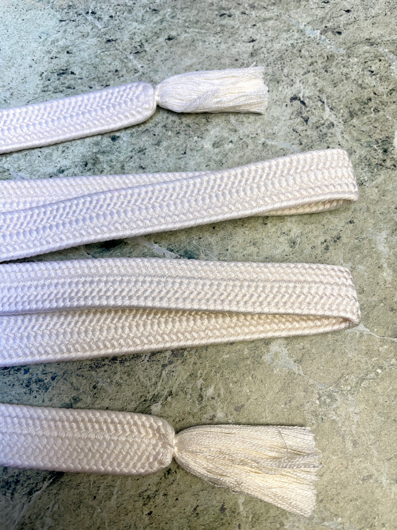 Obijime Belt Flat White in Silk