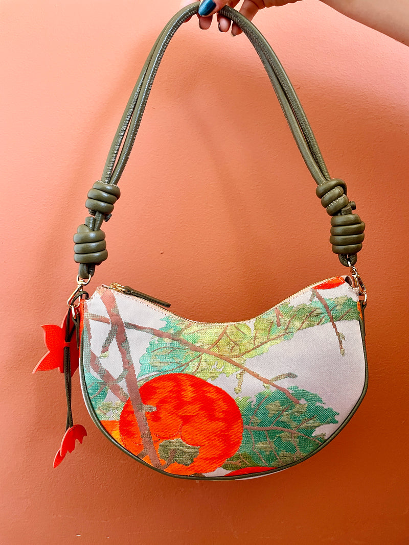 AIKO BAG Persimmon Caqui from Japanese Obi sash