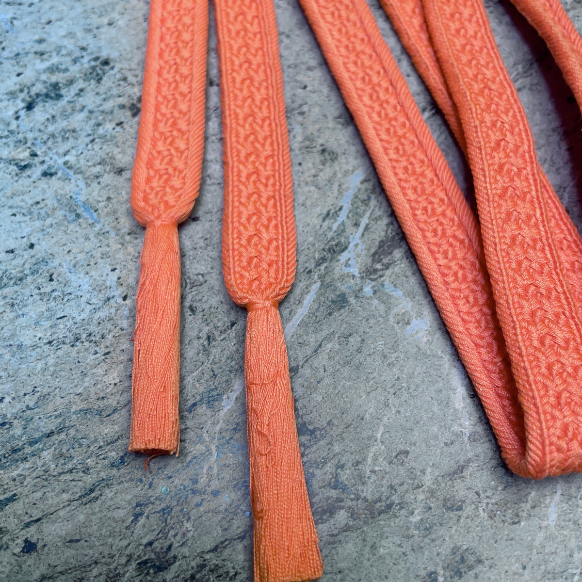 Obijime Belt Flat Salmon Orange in Silk