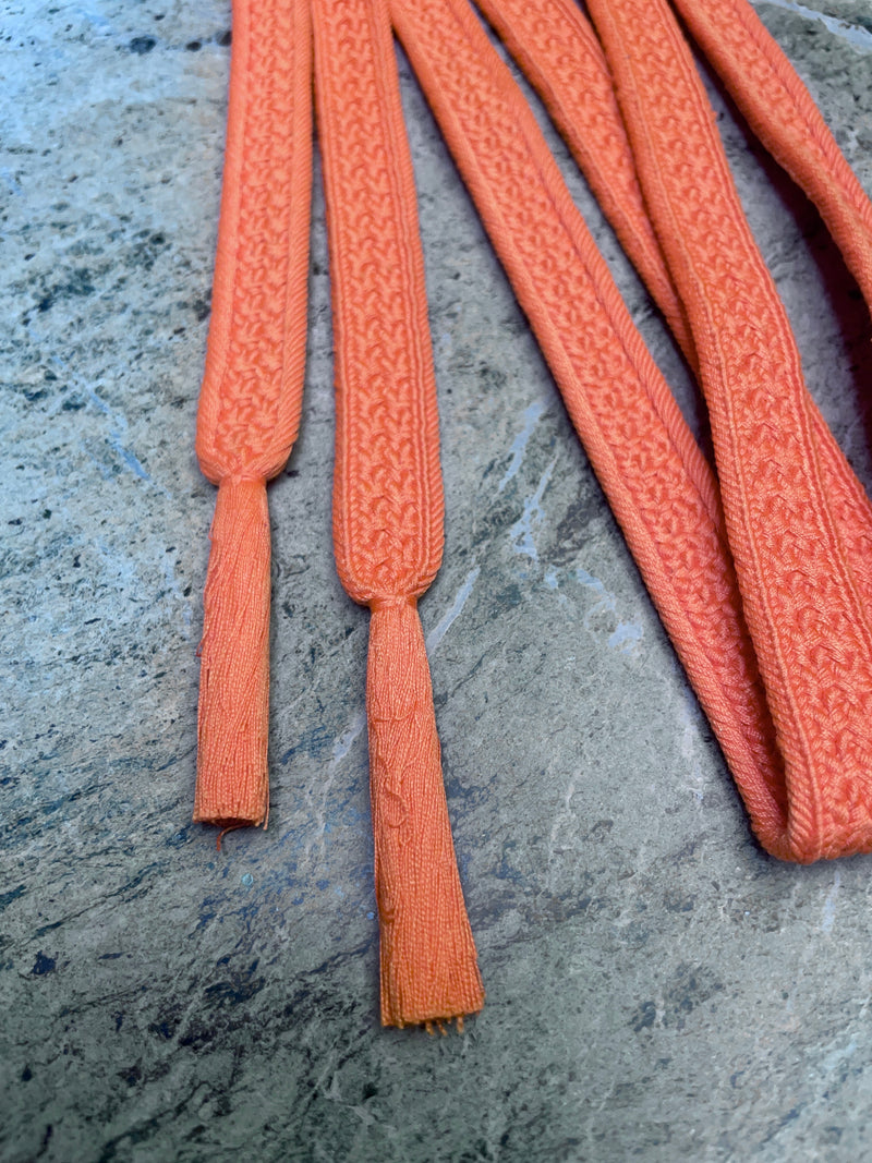 Obijime Belt Flat Salmon Orange in Silk
