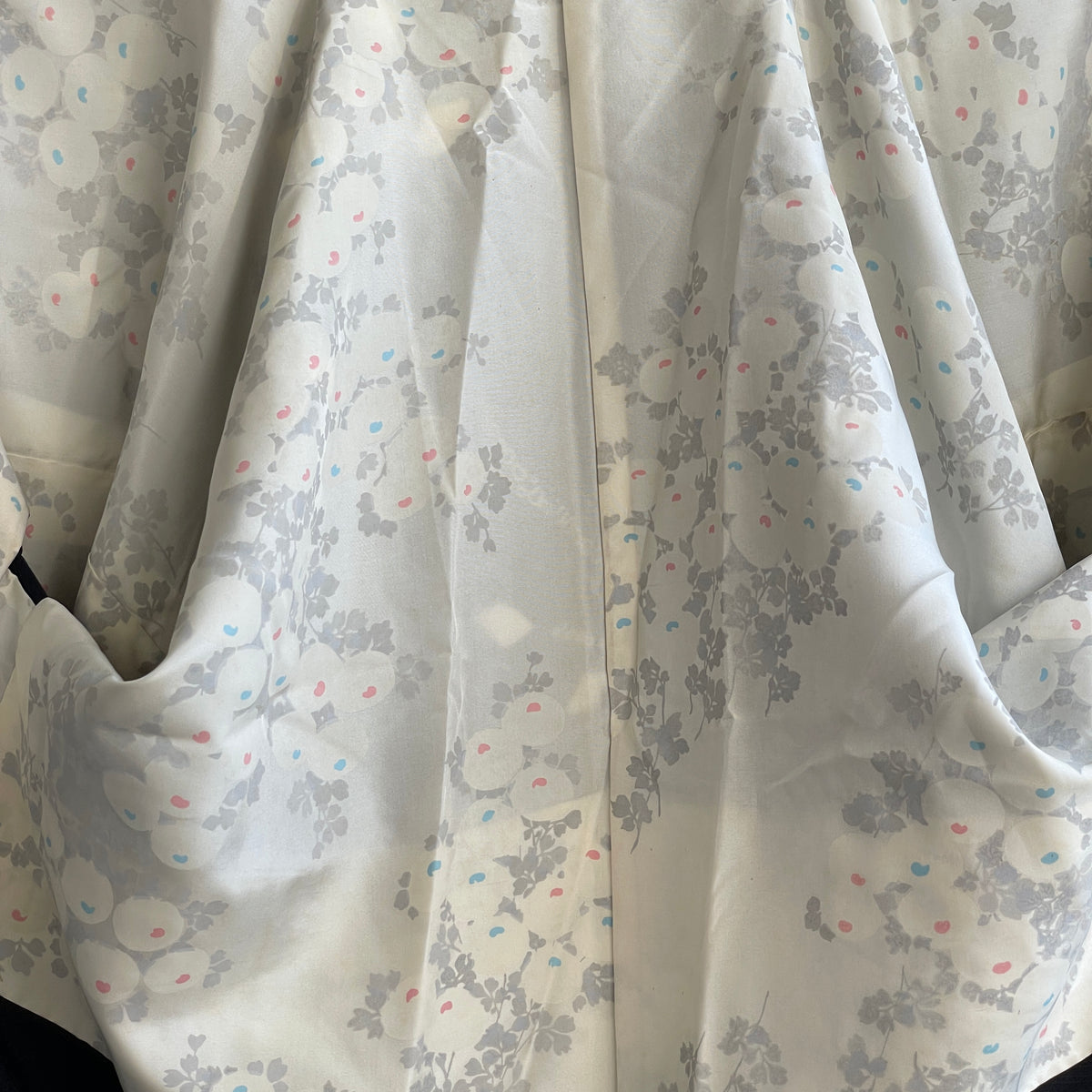 Haori Black with White Shibori Technique Leaves White in Silk