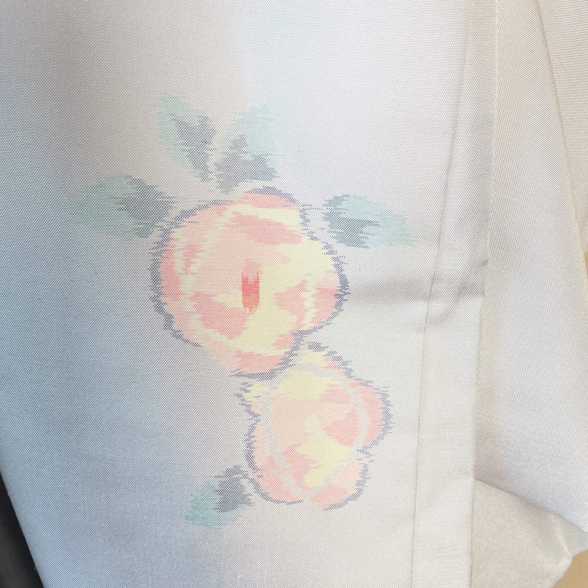 Haori Light blue Button flowers