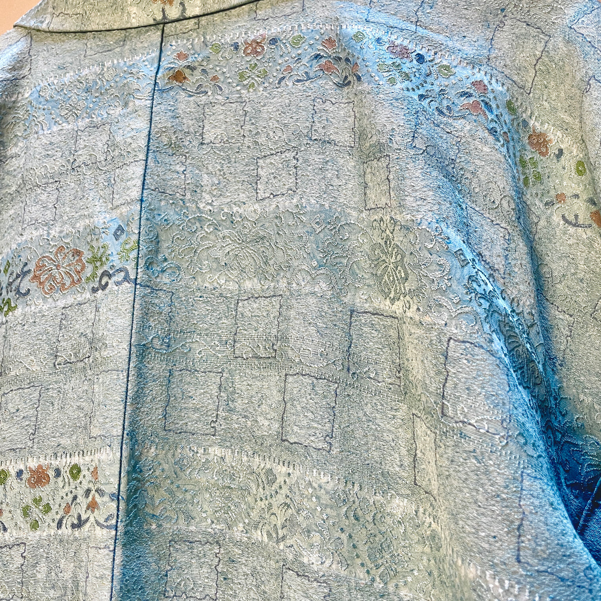 Kimono in Light Blue Silk