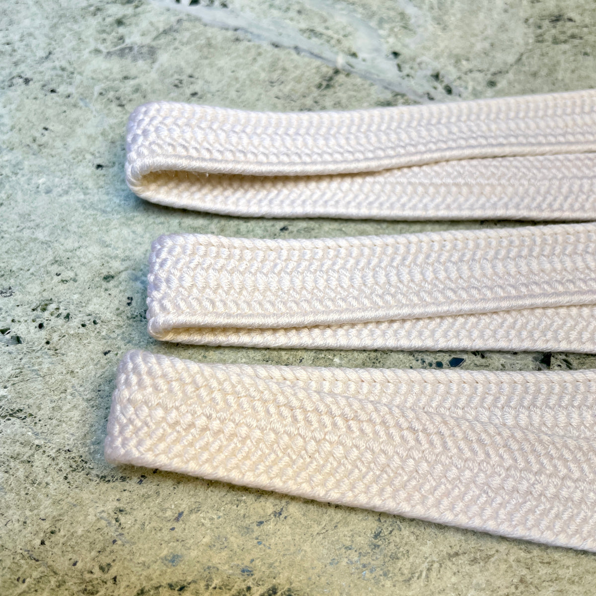 Obijime Belt Flat White in Silk