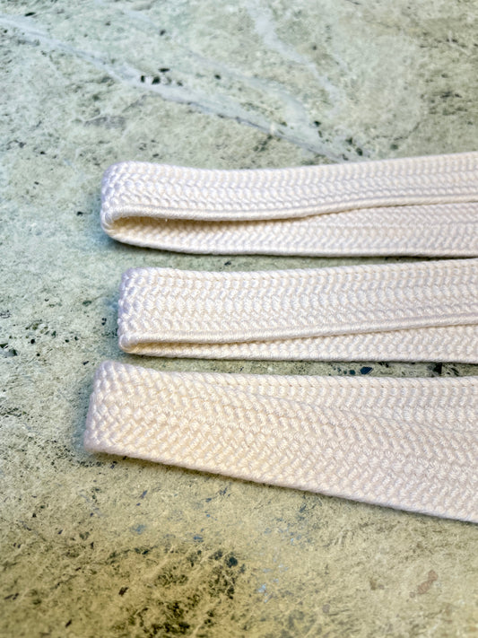 Obijime Belt Flat White in Silk