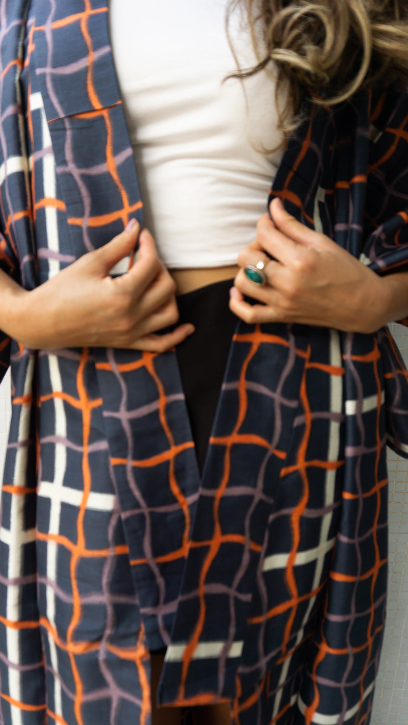 Kimono Single Layer Pool in Silk Tsumugi