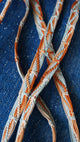 Obijime Flat Braid Pastel Blue Oranges