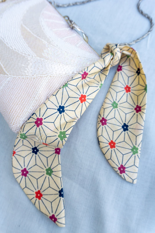 Scrunchie with Detachable Ribbon in Silk