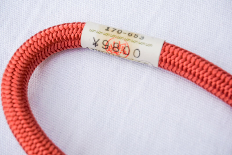 Obijime Round Coral with Petrol Blue