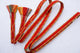 Obijime Flat Braid Red with Multicolor Edges