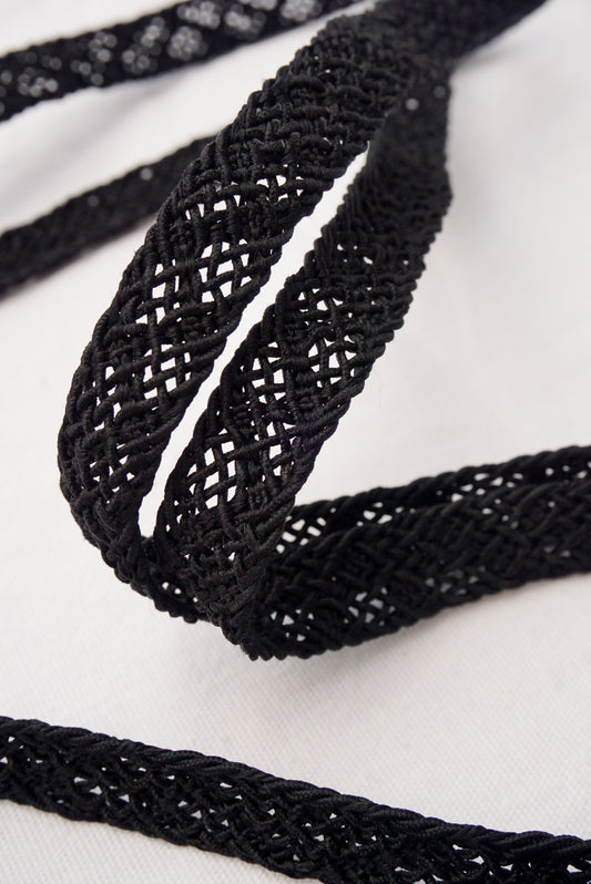 Obijime Flat Braid Black