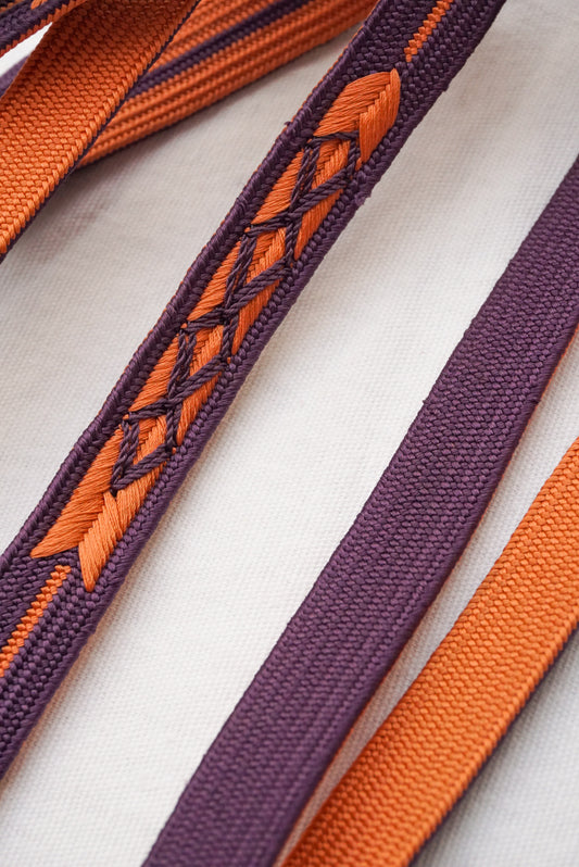 Obijime Flat Purple and Coral