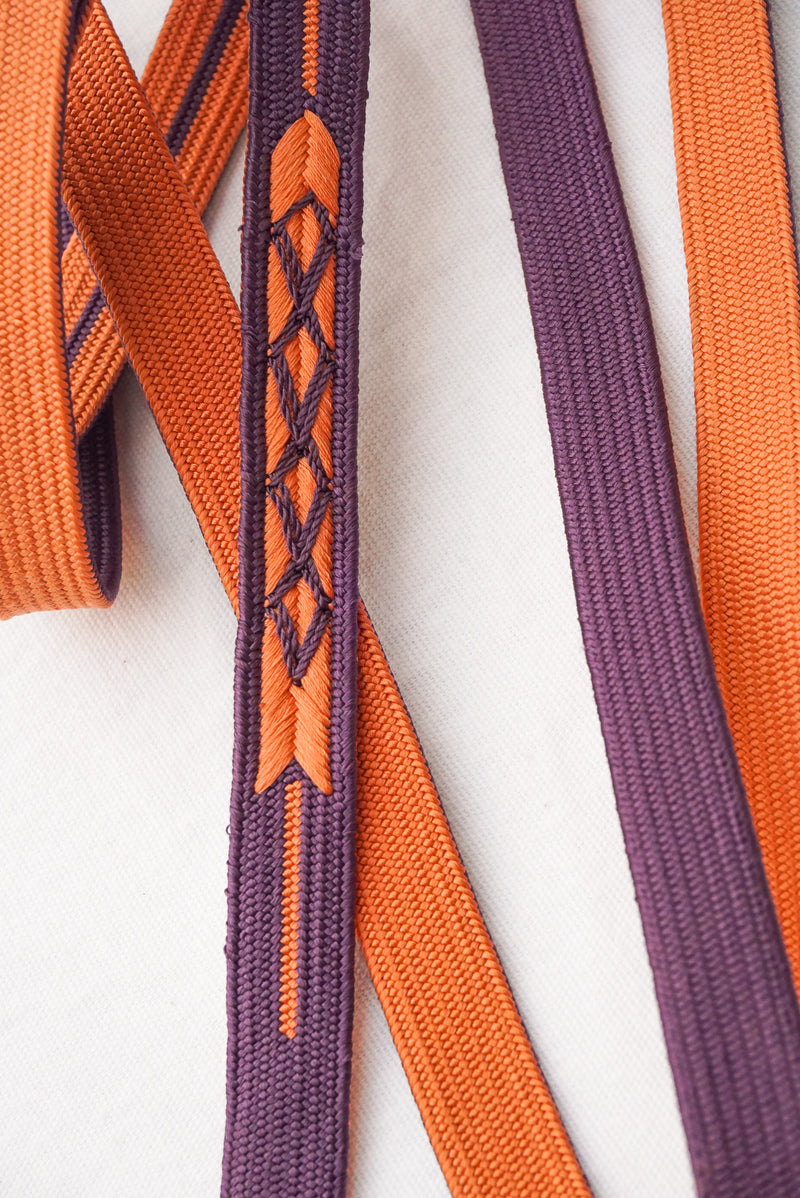 Obijime Flat Purple and Coral