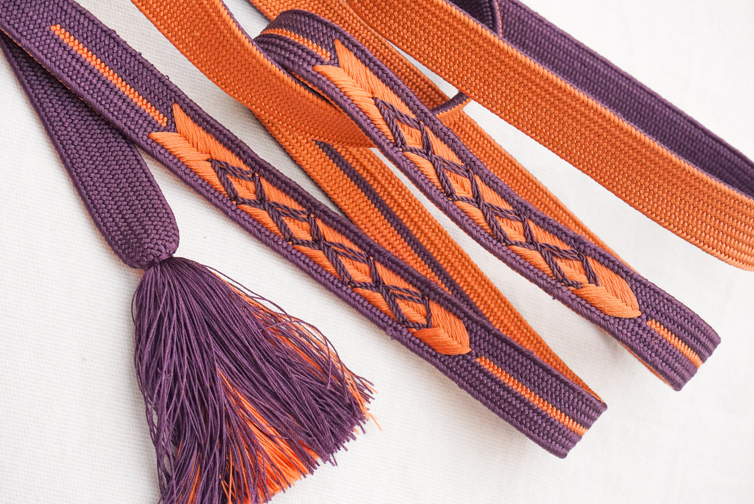 Obijime Flat Purple and Coral
