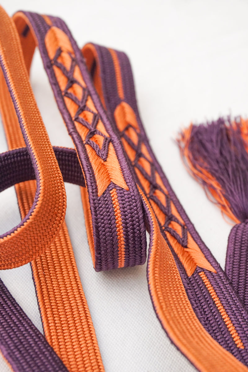 Obijime Flat Purple and Coral