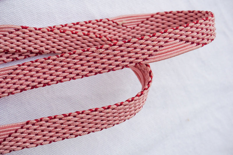 Obijime Flat Braid Pink and Red