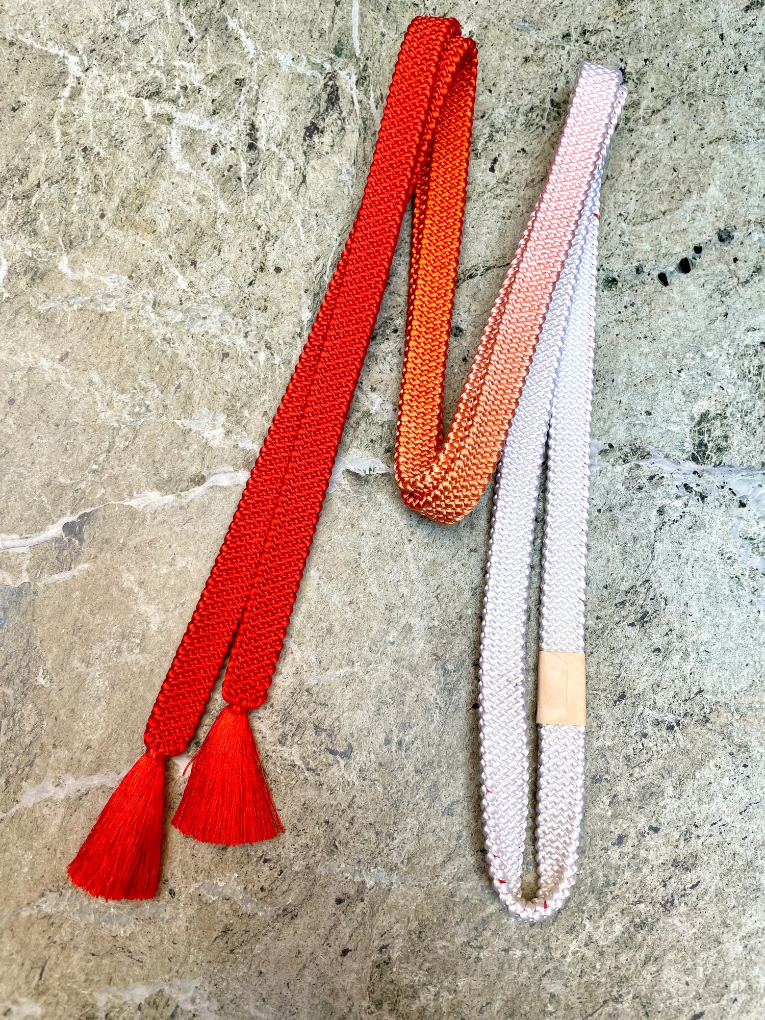 Obijime Ombre From Red to White in Silk