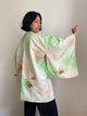 Haori Light Green and Cream With Flowers Embroideries