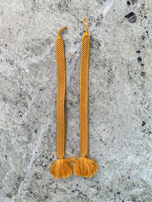 Haorihimo Belts in Mustard Silk