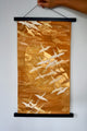 Golden Sky Tsuru Obi Wall Hanger Decor in Silk