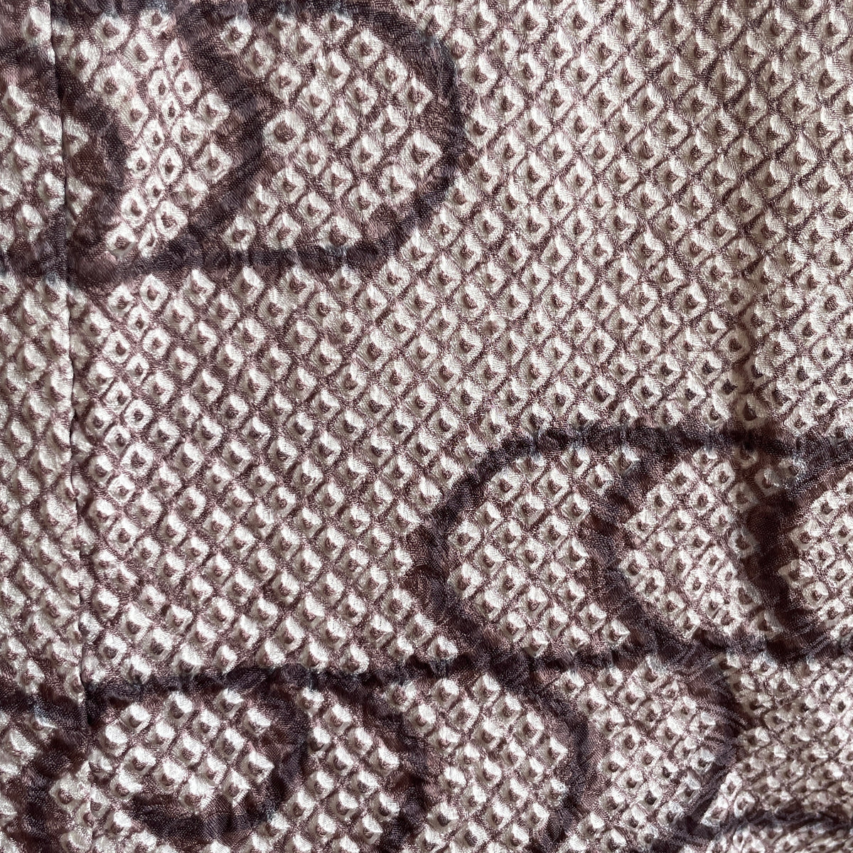 Haori Clouds Grey in Shibori Technique in Silk