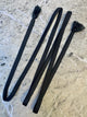 Obijime Belt Flat Black Braid in Silk
