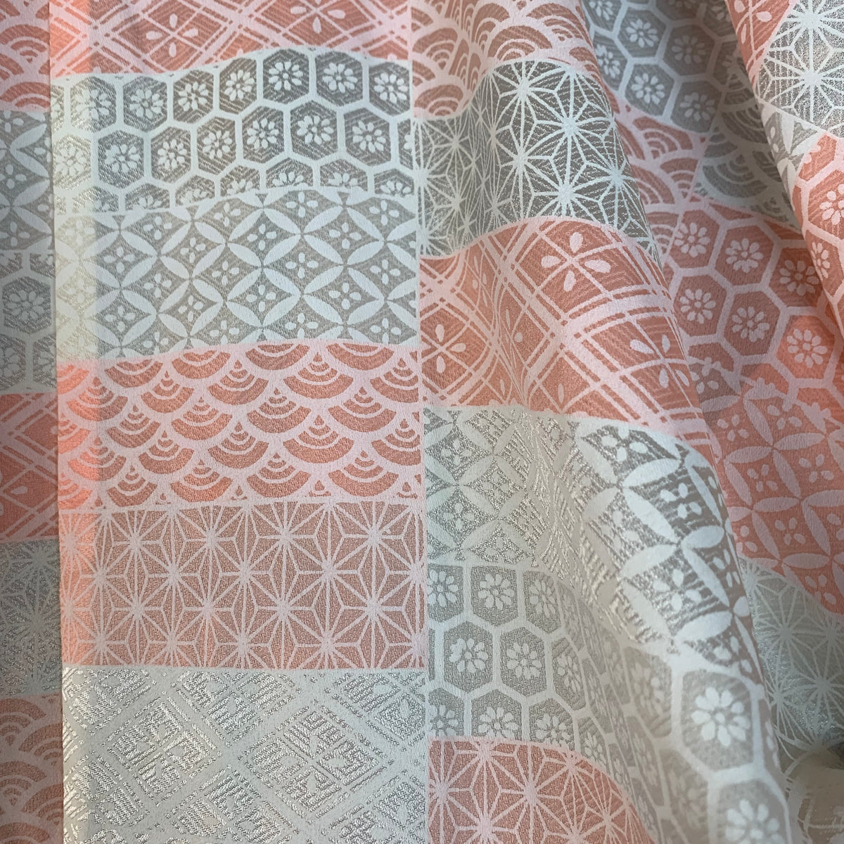 Haori Painted Orange Purple Black in Silk