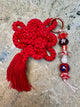 Obijime Bag Charm - Cherry Red In Silk