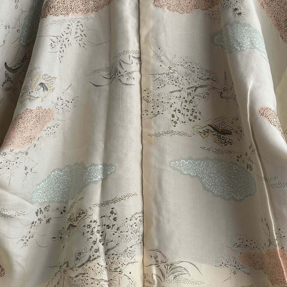 Haori Dark Burgundy in Shibori with Tsujihagana Style Flowers