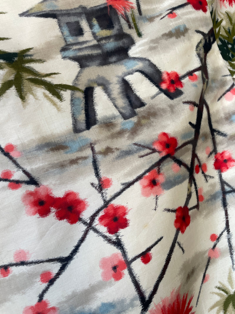 Haori Meisen Antique Japanese Garden in Silk