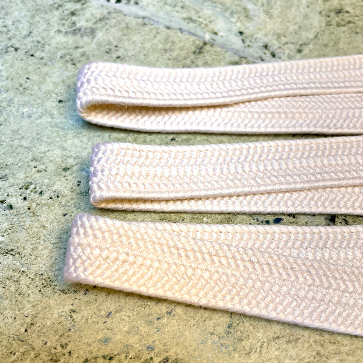 Obijime Belt Flat White in Silk