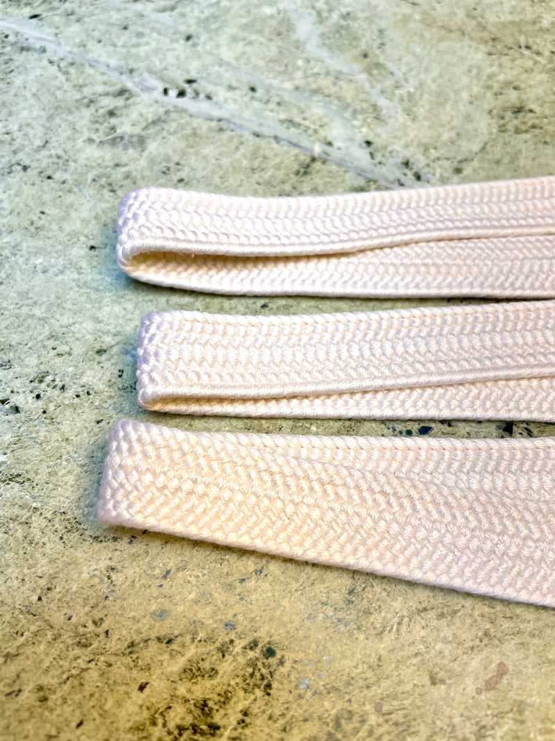 Obijime Belt Flat White in Silk