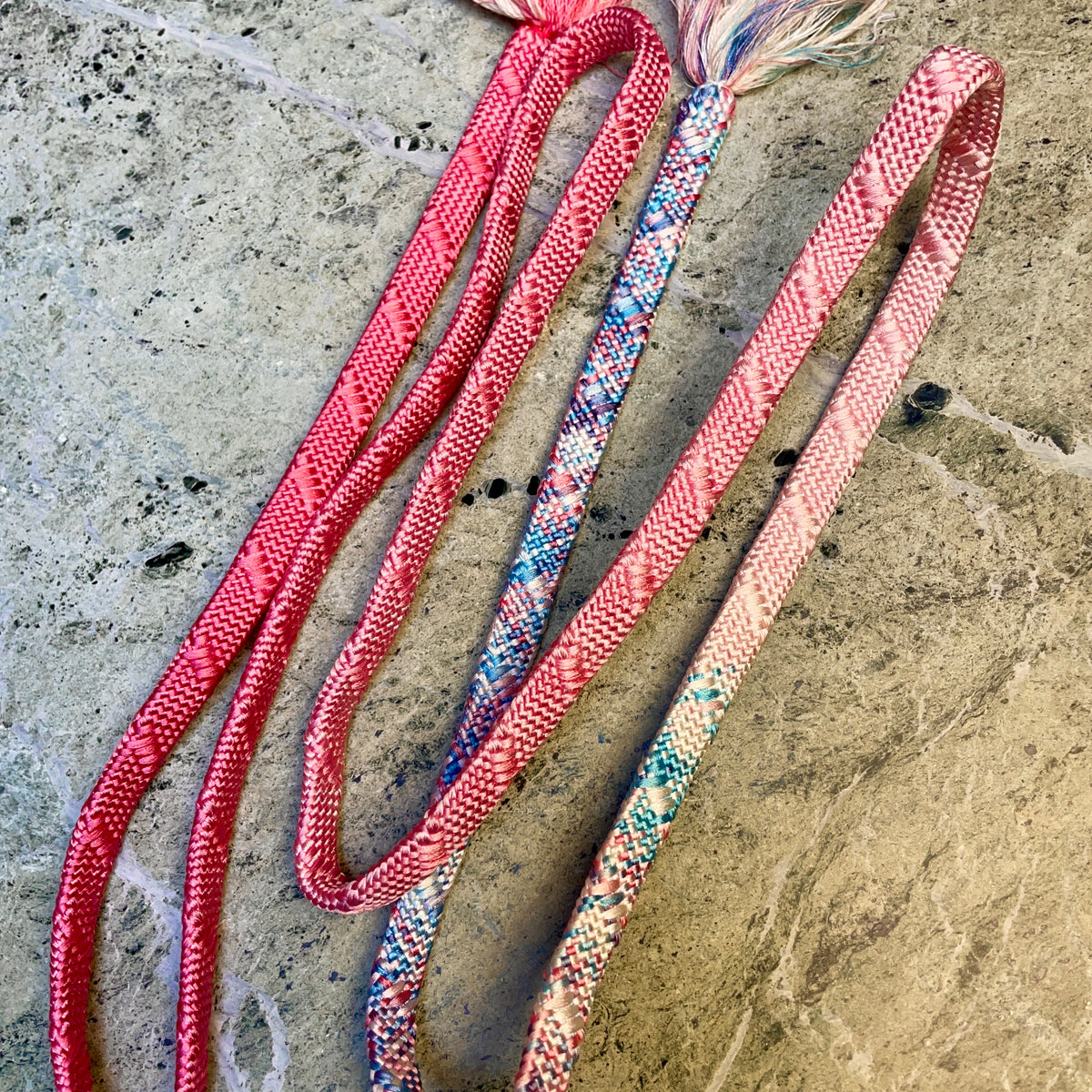 Obijime Belt Flat Blue and Pink Ombre in Silk