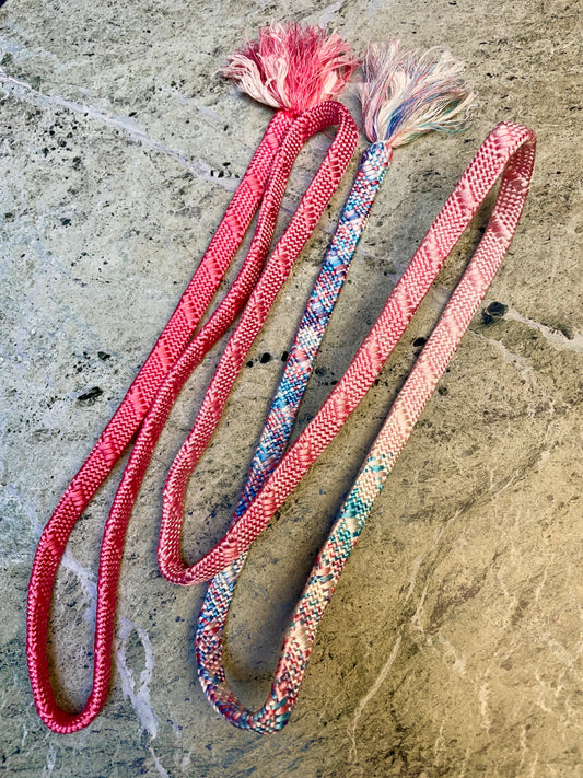 Obijime Belt Flat Blue and Pink Ombre in Silk