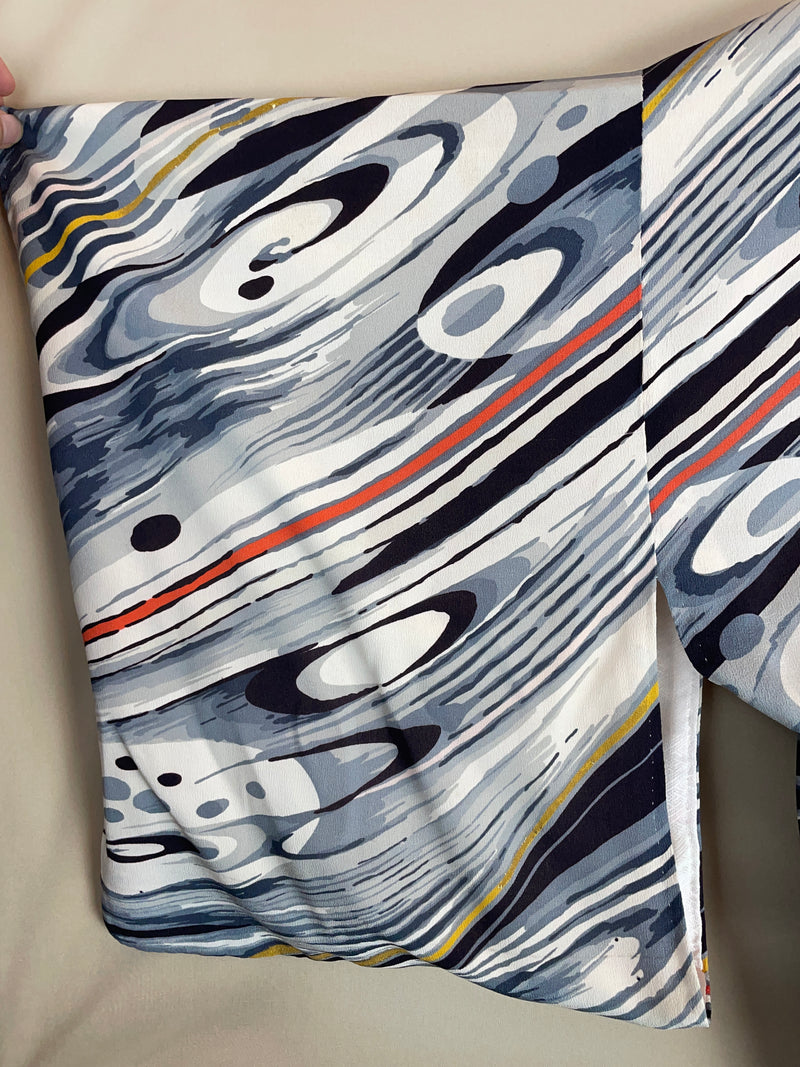 Haori Ink Ripples with Gold Details