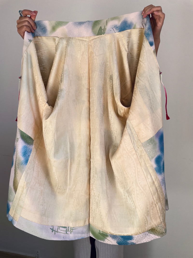 Haori Dreamy Watercolor Garden in Silk