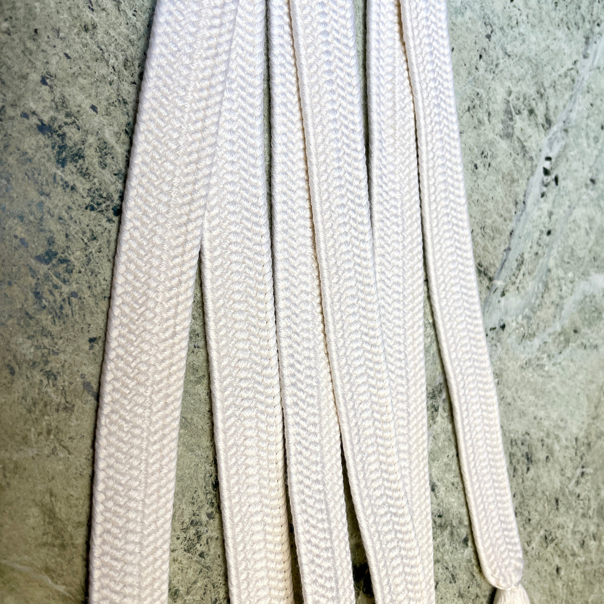 Obijime Belt Flat White in Silk