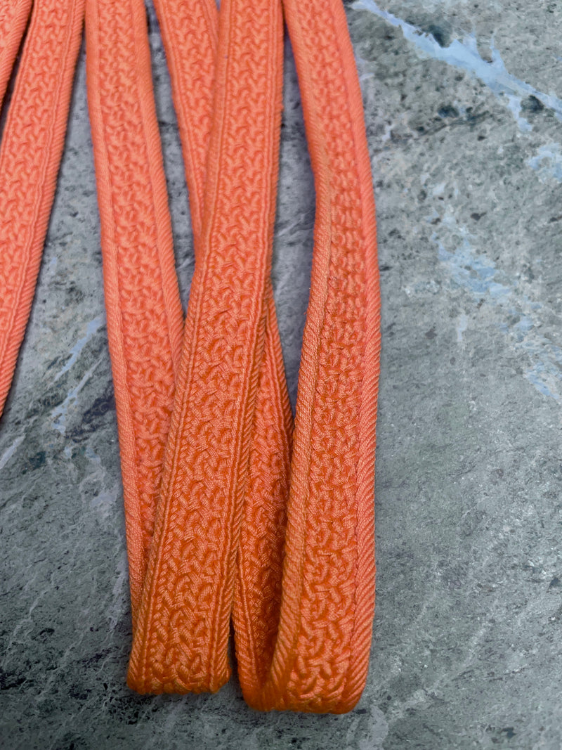 Obijime Belt Flat Salmon Orange in Silk