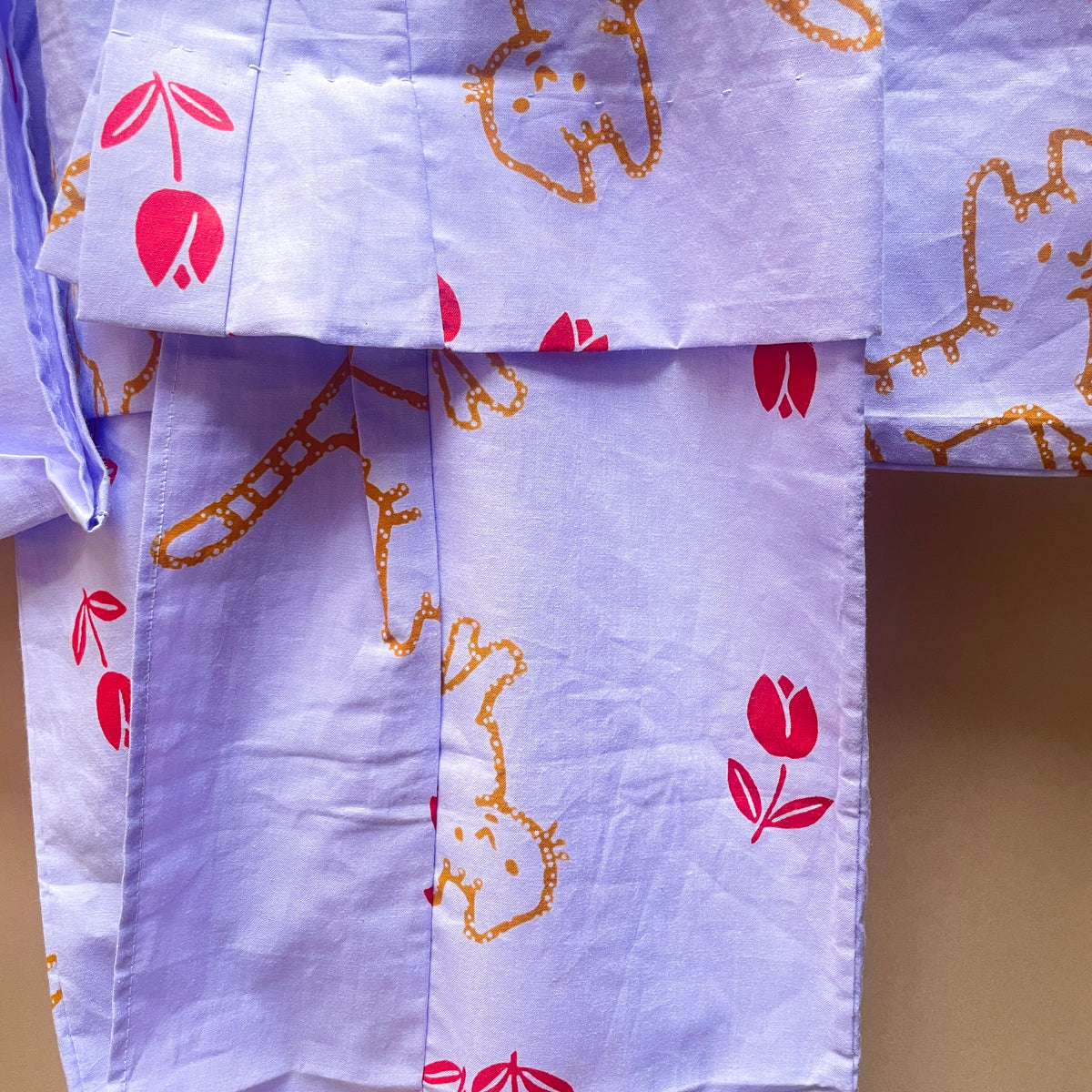Kids Yukata in Purple Cotton