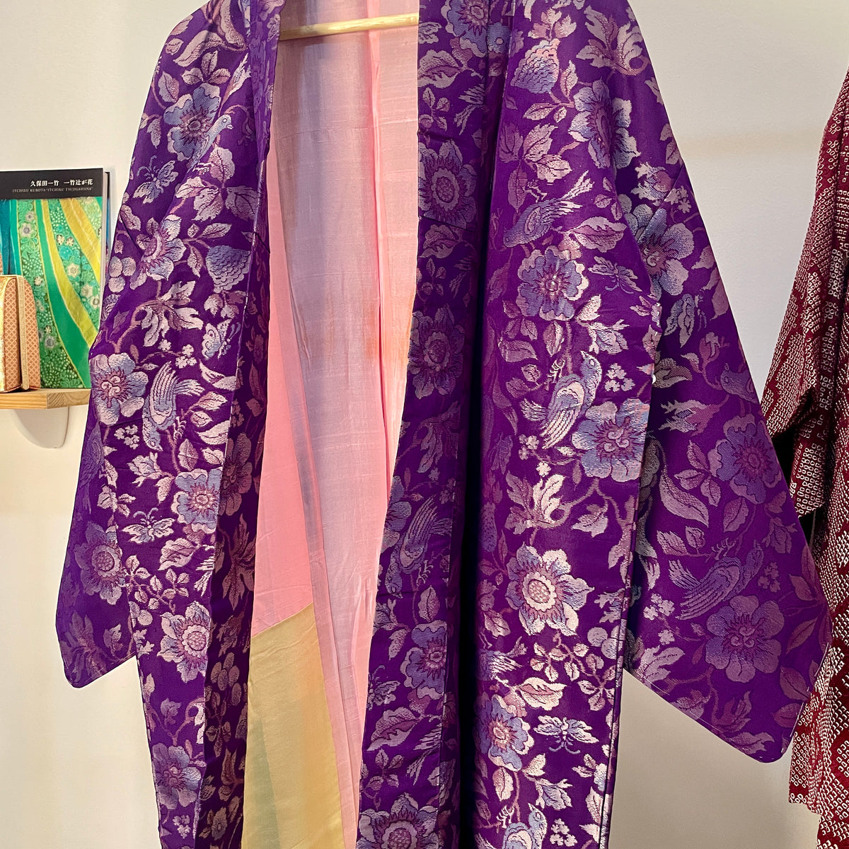 Kimono Vintage Purple with Embroidery