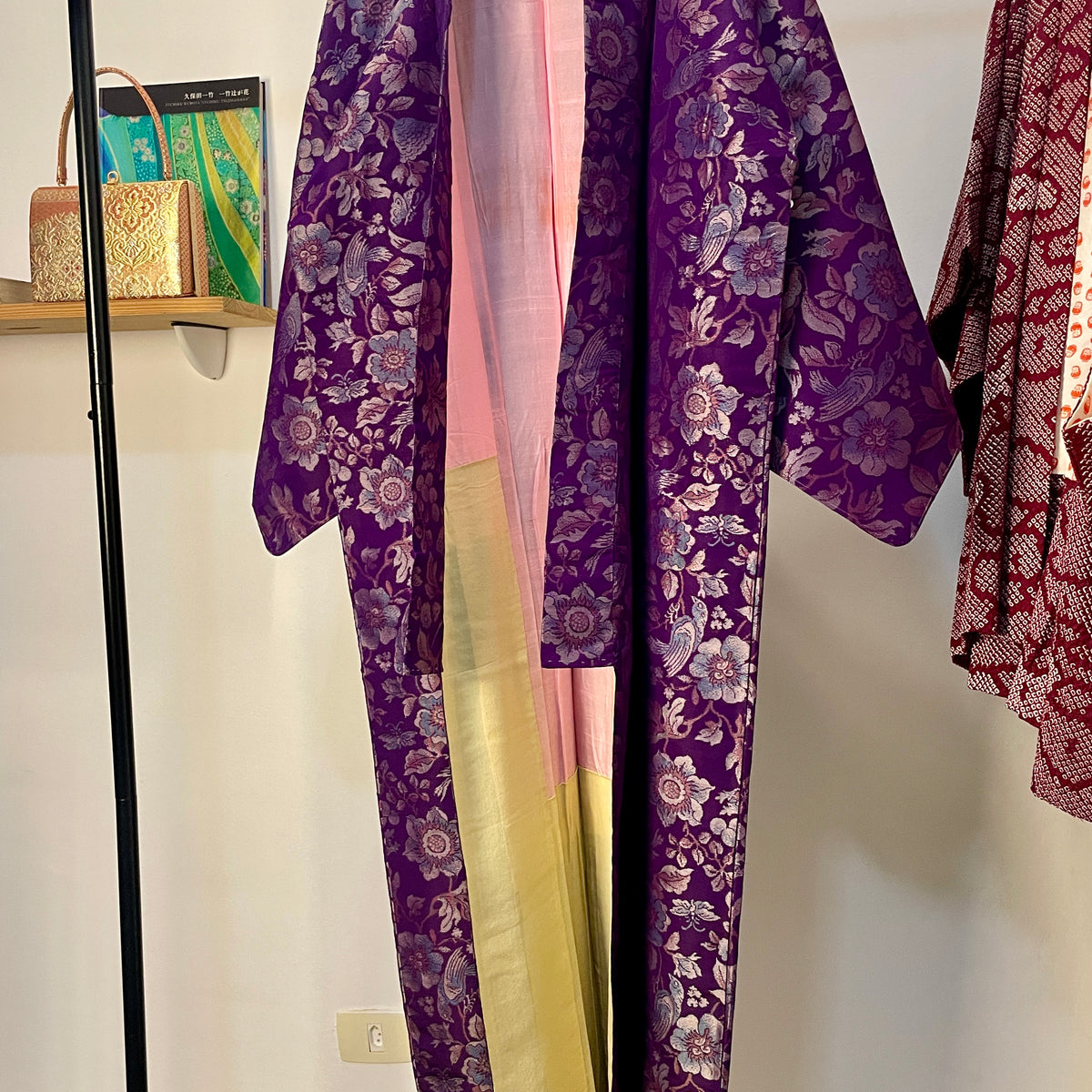 Kimono Vintage Purple with Embroidery