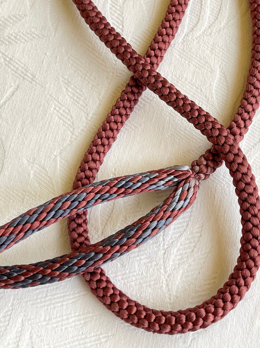 Himo Belt Braided Mosaic in Mauve Silk