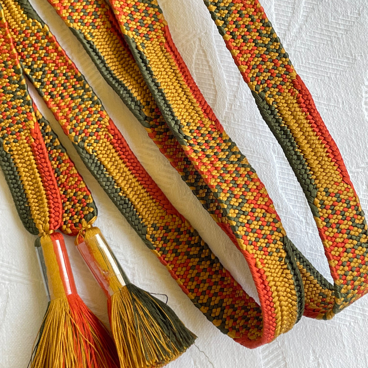 Obiijime Himo Belt Autumn Colors Braided in SIlk