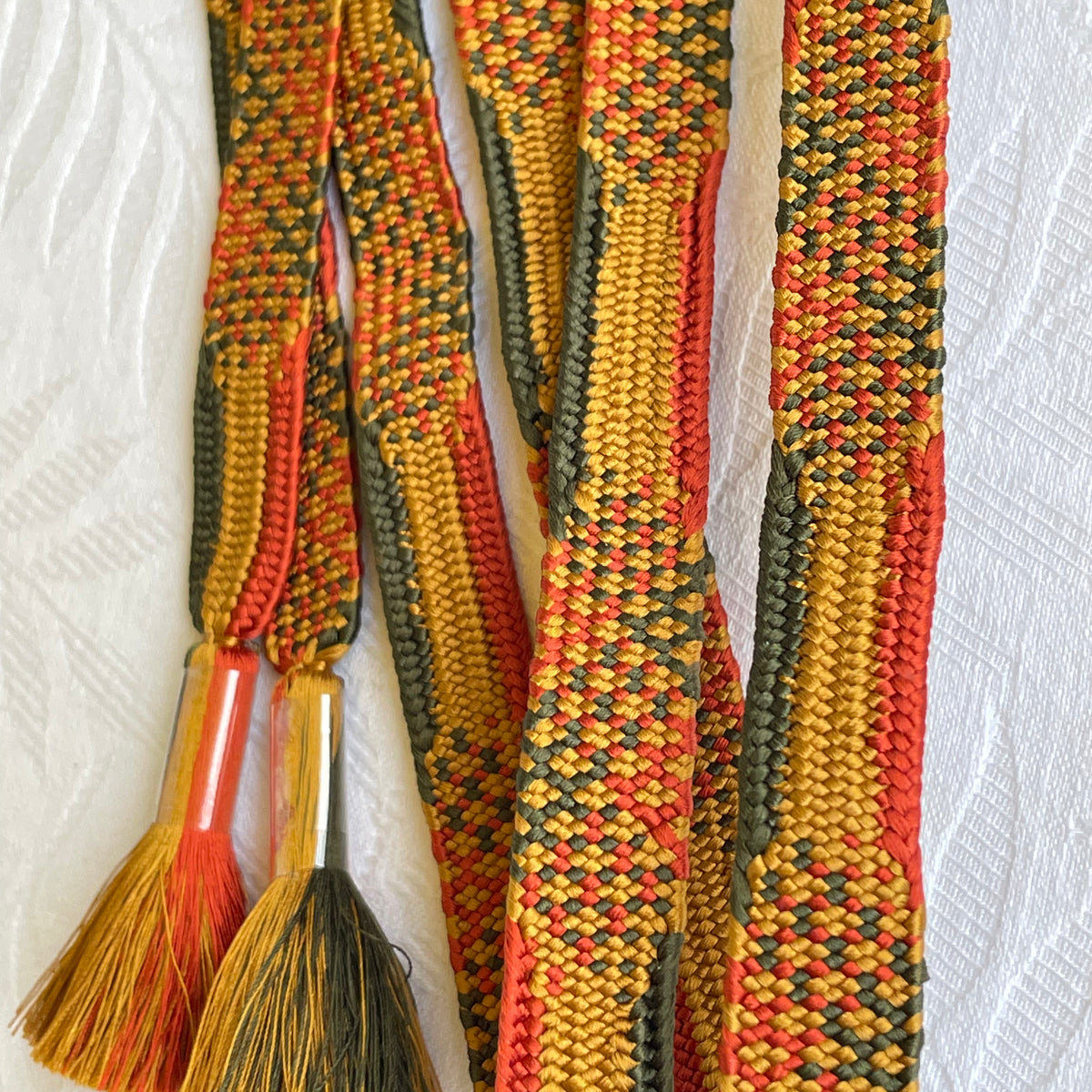 Obiijime Himo Belt Autumn Colors Braided in SIlk